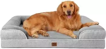 LuxusKollektion Orthop&auml;disches Hundebett XL, Memory Foam, grau, 112x81cm