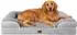 LuxusKollektion Orthopädisches Hundebett XL, Memory Foam, grau, 112x81cm