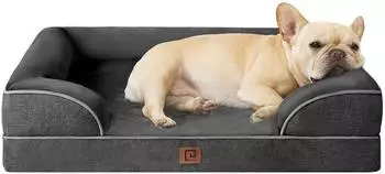 LuxusKollektion Orthop&auml;disches Hundebett Memory Foam, dunkelgrau, 76x51cm