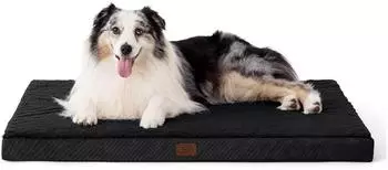 LuxusKollektion Orthop&auml;disches Hundebett, waschbar, schwarz, 104x74x9cm
