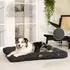 LuxusKollektion Hundekissen XXL 120x90cm, orthopädisch, waschbar, 10cm, schwarz