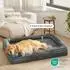Bedsure Orthopädisches Hundebett 134x106cm, dunkelgrau (für große Hunde)