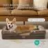 LuxusKollektion Orthopädisches Hundebett mit Rand, 89x63cm, braun