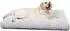 LuxusKollektion Hundebett hellgrau, waschbar, rutschfest 90x60cm