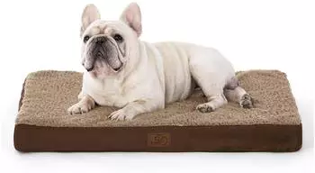 LuxusKollektion Orthop&auml;disches Hundebett, waschbar, braun, 76x51x8cm