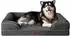 LuxusKollektion Orthopädisches Hundebett XXL 132x104cm Memory Foam, wasserdicht, dunkelgrau