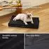 LuxusKollektion Orthopädisches Hundebett, waschbar, schwarz, 76x51x8cm