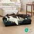LuxusKollektion Orthopädisches Hundebett mit Kistenschaum, 97x71cm, schwarz