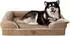 LuxusKollektion Orthopädisches Hundebett XXL 132x104cm Memory Foam, waschbar, wasserdicht (kamel)