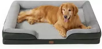LuxusKollektion Orthop&auml;disches Hundebett 134x106cm, waschbar, tannengr&uuml;n