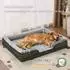 LuxusKollektion Orthopädisches Hundebett 134x106cm, waschbar, tannengrün