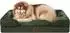 LuxusKollektion Orthopädisches Hundebett XXL, Memory Foam, dunkelgrün, 132x104cm