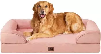 LuxusKollektion Orthop&auml;disches Hundebett XL 112x81cm Memory Foam, wasserdicht, rosa