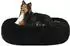 LuxusKollektion Orthopädisches Hundebett Donut, rund, schwarz, 80cm Ø