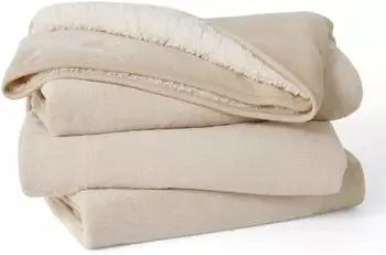 LuxusKollektion Hundedecke wasserdicht, Sherpa Fleece, cremefarben, 229x218cm