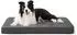 LuxusKollektion Orthopädisches Hundebett mit Memory-Schaum, dunkelgrau, L 89x56x8cm