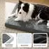 LuxusKollektion Orthopädisches Hundebett mit Memory-Schaum, dunkelgrau, L 89x56x8cm
