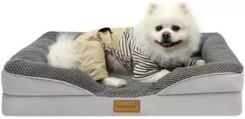 LuxusKollektion Orthopädisches Hundebett mit hohem Rand, rutschfest, 76x55cm