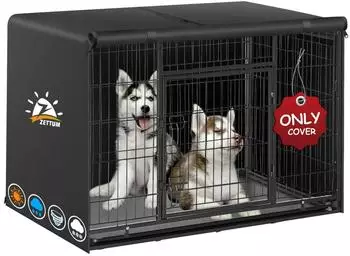 LuxusKollektion Hundekäfigabdeckung 75cm, 600D Oxford, wasserdicht, UV-beständig