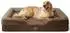 LuxusKollektion Orthopädisches Hundebett 122x89cm, waschbar, braun