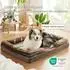 LuxusKollektion Orthopädisches Hundebett 122x89cm, waschbar, braun