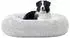 LuxusKollektion Hundebett orthopädisch, rund (Donut), hellgrau, 90cm Ø