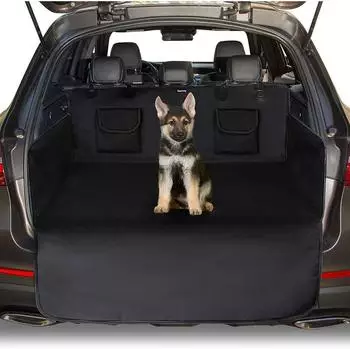 LuxusKollektion Kofferraumschutz mit Seitenschutz für Hunde, wasserdicht, 185x105cm, schwarz
