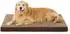 LuxusKollektion Orthopädisches Hundebett, waschbar, braun, 112x81x8cm