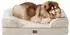 LuxusKollektion Orthopädisches Hundebett XXL 132x104cm, Memory Foam, beige