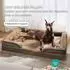 LuxusKollektion Orthopädisches Hundesofa 134x106cm, braun