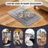 LuxusKollektion Hundebett waschbar, beidseitig verwendbar, grau/blau, S (60x45cm)