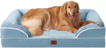 LuxusKollektion Orthop&auml;disches Hundebett Memory Foam, hellblau, 112x81x17,5cm