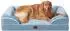 LuxusKollektion Orthopädisches Hundebett Memory Foam, hellblau, 112x81x17,5cm