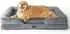 LuxusKollektion Orthopädisches Hundebett 122x89cm, grau (L)