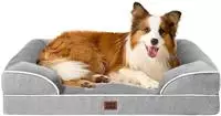 Hundebett orthop&auml;disch Memoryfoam 104x69cm L 104 x B 69 x H 17 cm Grau