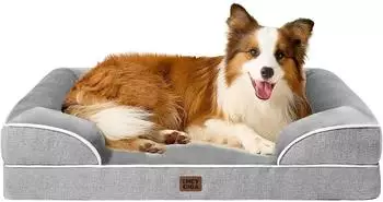 LuxusKollektion Orthop&auml;disches Hundebett Memory Foam, grau, 104x69cm