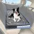 LuxusKollektion Hundebett Auto Rücksitz dunkelgrau, orthopädisch, 127x62,5x5cm