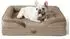 LuxusKollektion Orthopädisches Hundebett mit Kistenschaum, 71x58cm, haselnussbraun