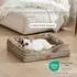 LuxusKollektion Orthopädisches Hundebett mit Kistenschaum, 71x58cm, haselnussbraun