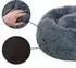 Wallace & Jones Ceddie Hundebett rund, flauschig, dunkelgrau, Ø 80cm