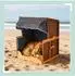 Relaxdays Hundestrandkorb Holz & Rattan mit Napf, 75x65x95cm