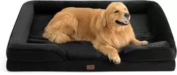LuxusKollektion Orthop&auml;disches Hundebett 134x106cm, schwarz