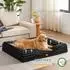 LuxusKollektion Orthopädisches Hundebett 134x106cm, schwarz