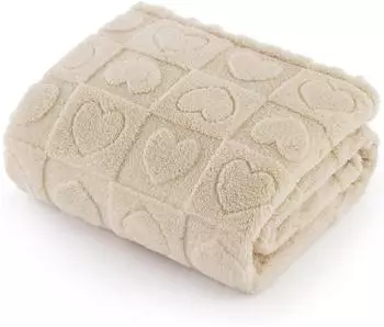 LuxusKollektion Tierdecke Coral Fleece 203x152cm cremewei&szlig;