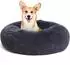 LuxusKollektion Hundebett Donut rund, orthopädisch, dunkelgrau, 70cm Ø