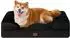 LuxusKollektion Orthopädisches Hundebett Memory Foam, 89x56cm, wasserdicht, rutschfest, schwarz