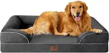LuxusKollektion Orthop&auml;disches Hundebett XL, Memory Foam, 112x81cm, dunkelgrau