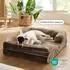 LuxusKollektion Orthopädisches Hundebett mit Kistenschaum, braun, 71x58cm