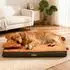 LuxusKollektion Orthopädisches Hundebett Memory-Schaum, wasserdicht, orange, XL