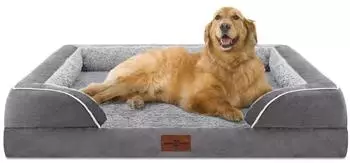 LuxusKollektion Orthop&auml;disches Hundebett grau 106x76x21cm Eierschaum